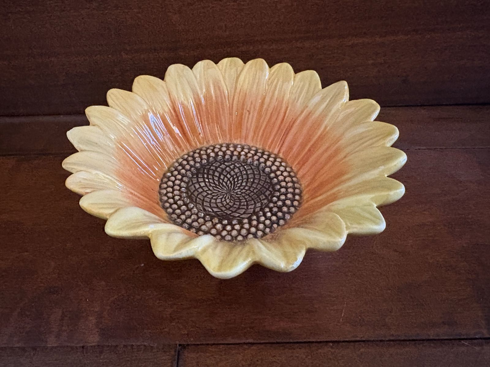 Cracker Barrel Family Blessings Ceramic Sunflower Bowl