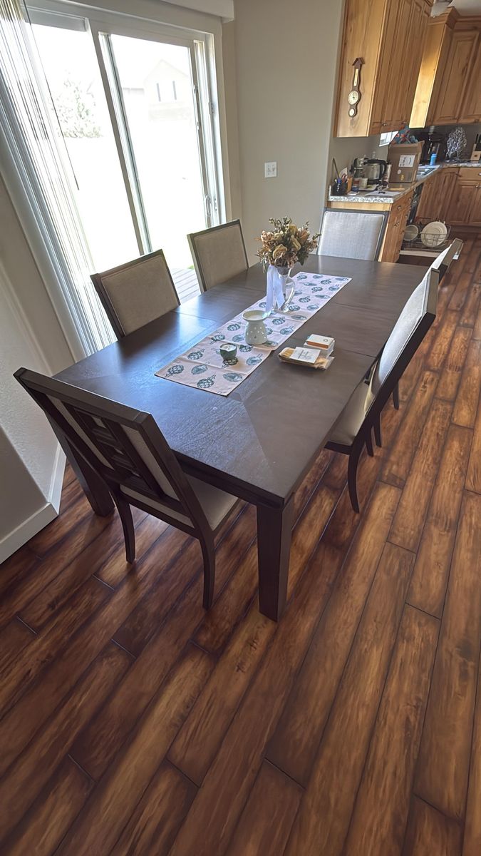 Dining Table Set with 6 Chairs – Good Condition