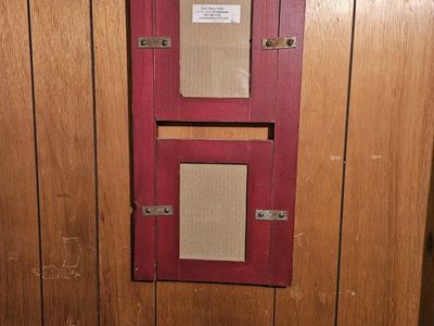 Double picture frame wood rustic