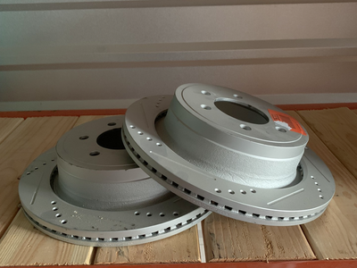 Ford F-150 Front Brake Rotors Pair Drilled and Slotted AS39