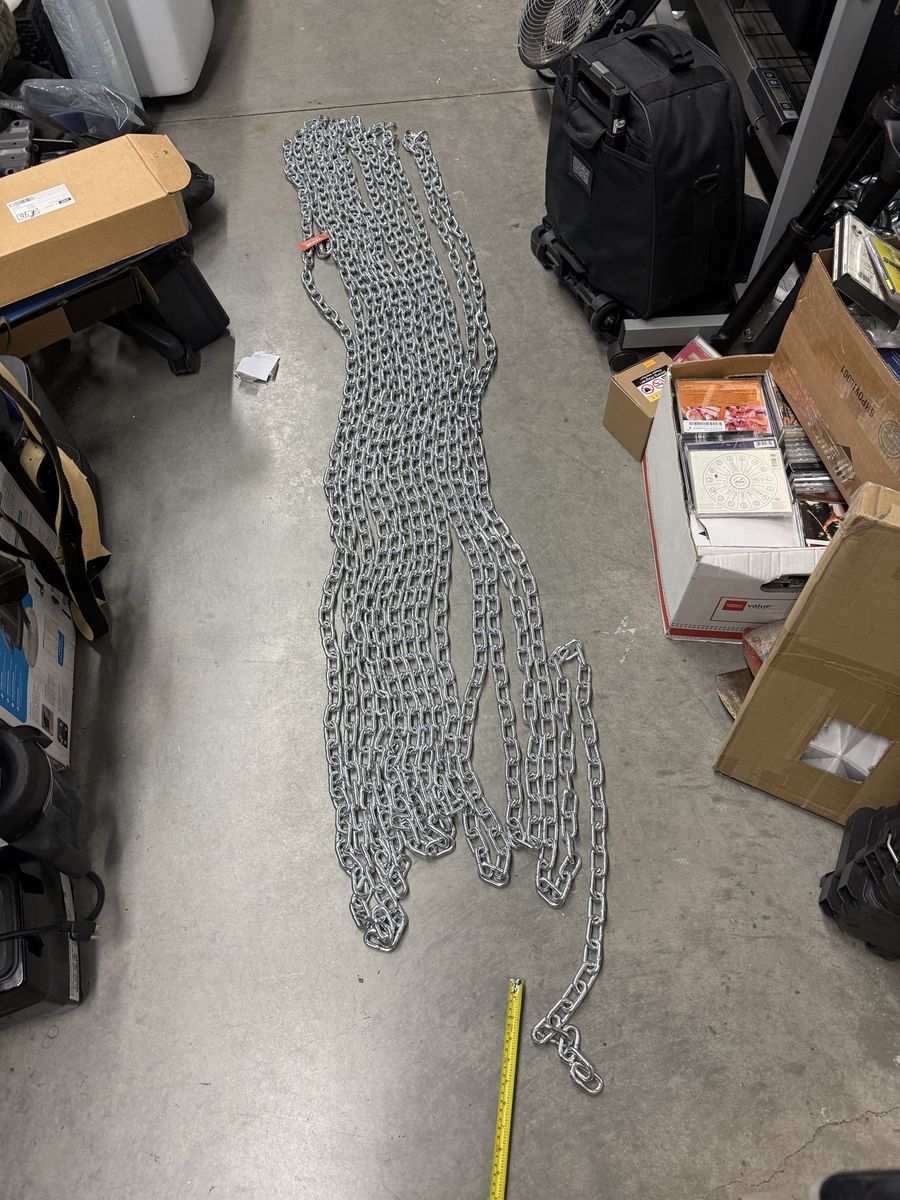 75’-80’ of Vevor Brand Zinc Plated Chain