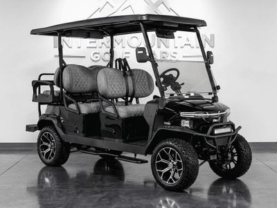 New 2026 Black Lifted 6-passenger Denago EV Rover XL6 LSV