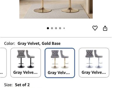 Set of two modern barstools