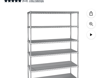 Member's Mark 6-Tier NSF Heavy Duty Wire Shelving