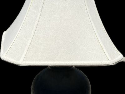 Ceramic Crackle Glaze Table Lamp with White Shade