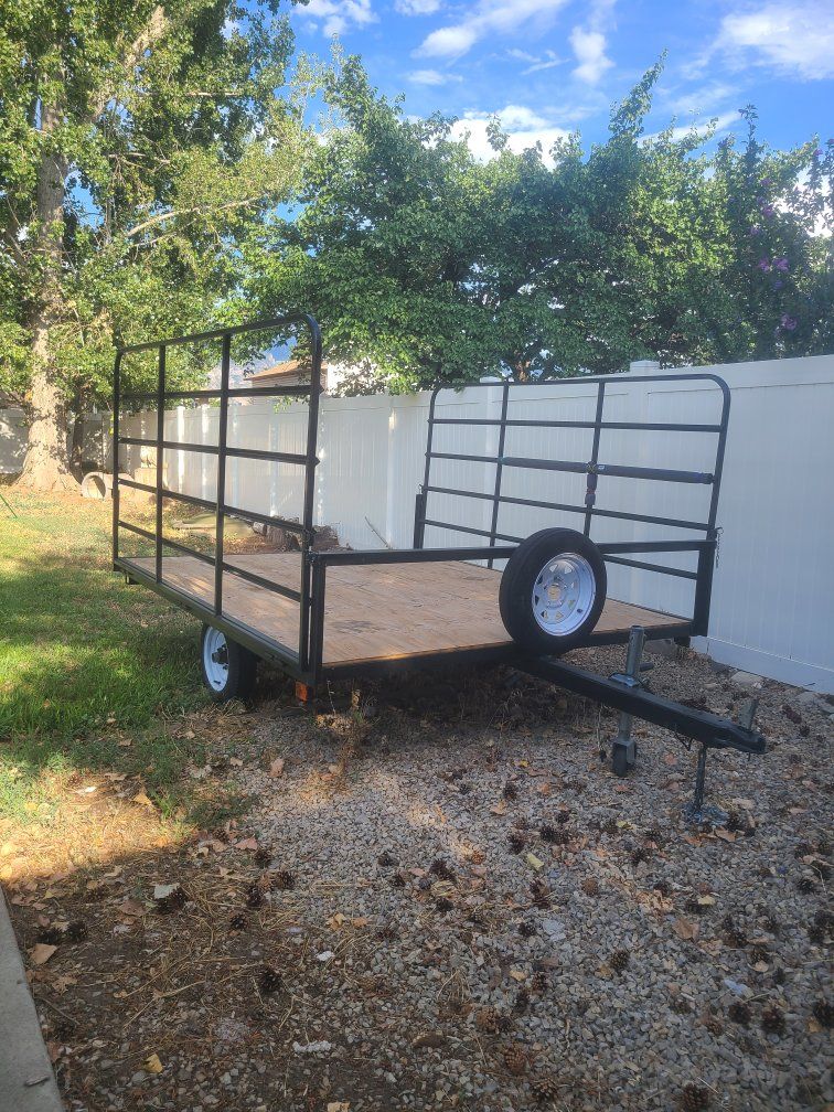 ATV  Trailer with Wood Deck and Metal Rails - Used, Good Condition