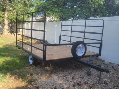 ATV Trailer with Wood Deck and Metal Rails - Used, Good Condition