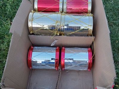 10-Pc Metallic Christmas Drum Ornaments & Holiday Decor Set