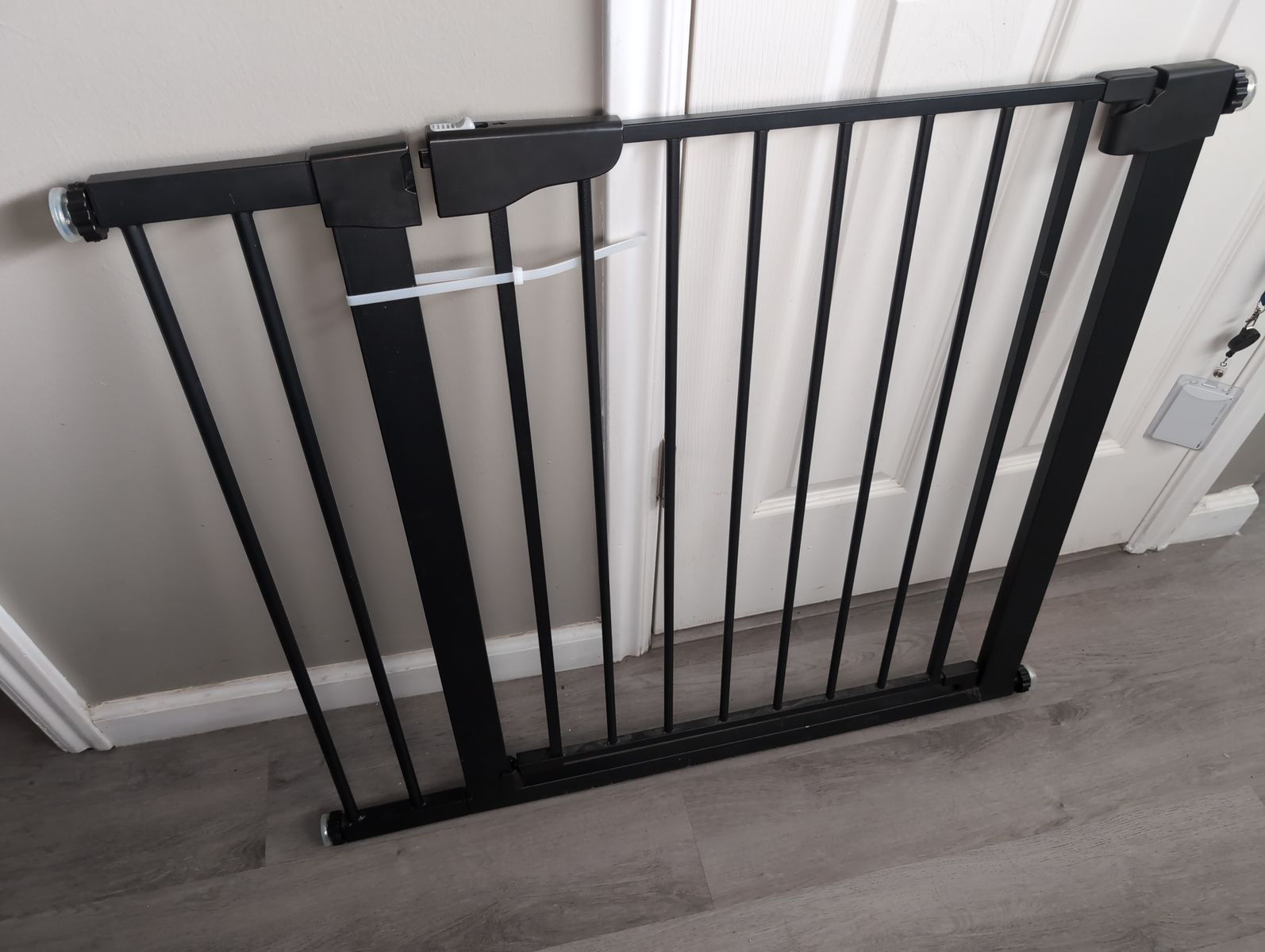 30" Tall 29.7"-37" Wide Pressure-Mounted Baby Gate, Pet Gate