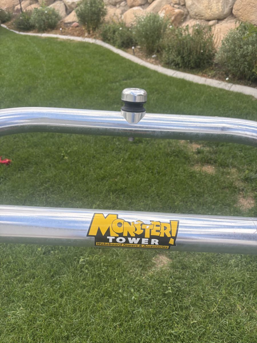 Monster Tower Universal Wakeboard Tower – Polished Aluminum – Good Condition