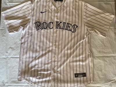 Colorado Rockies Home Pinstripe Baseball Jersey Lg