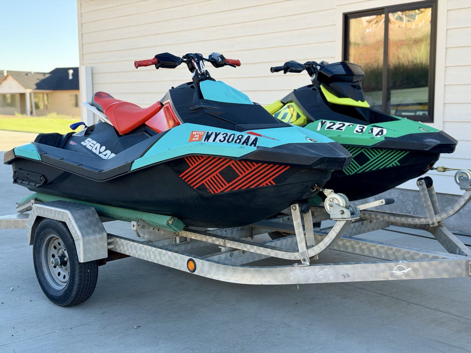 2017 and 2021 Seadoo Spark Trixx 2up