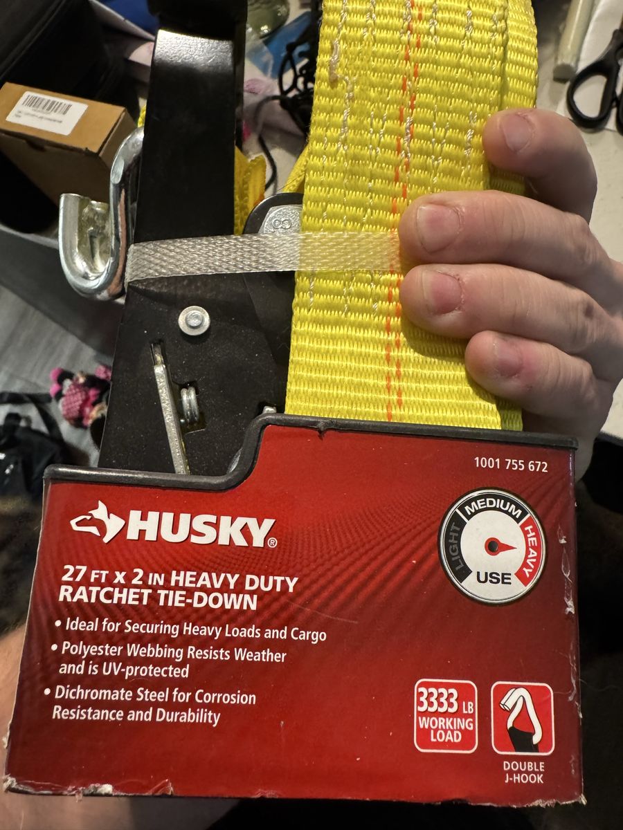 Husky ratchet tie-down