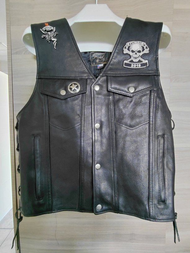 Harley Davidson leather biker vest