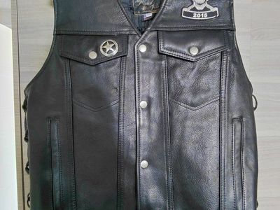 Harley Davidson leather biker vest
