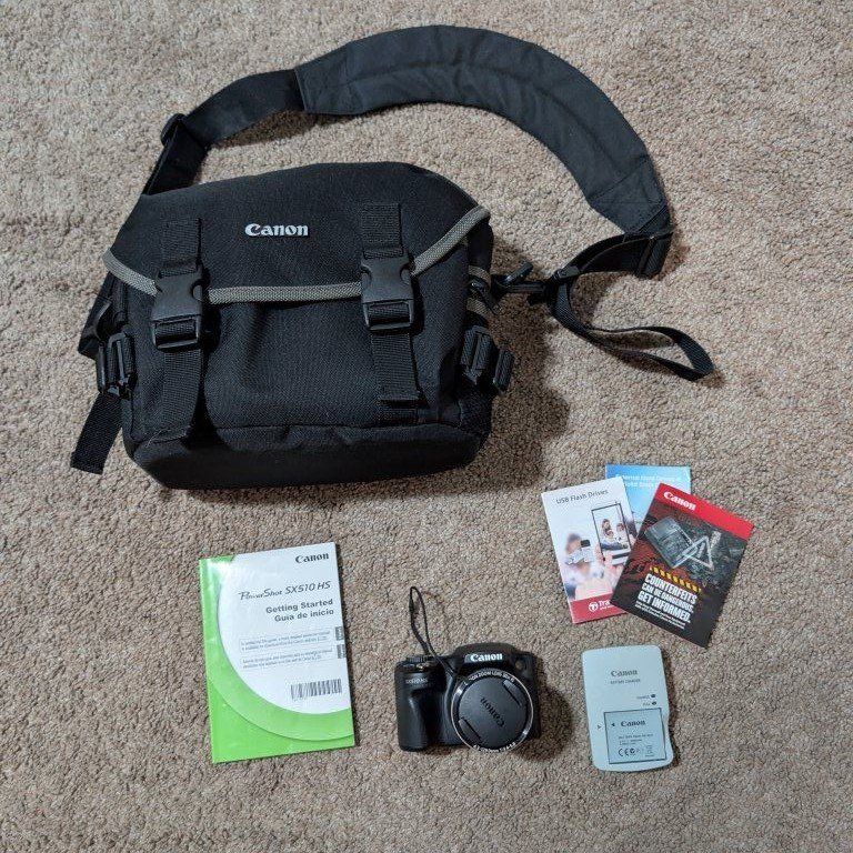 Canon PowerShot SX510 HS Digital Camera, Black Bundle