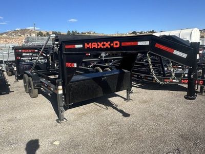 7x14 Maxx-D ROX Roll Off Gooseneck Roll Off Trailer - 18K GVWR - Electric Tarp