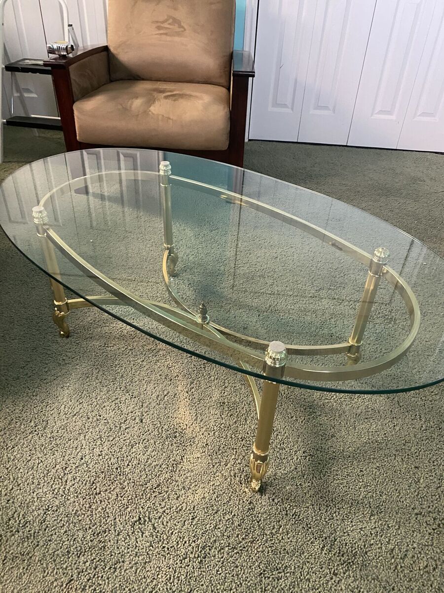 Glass coffee table