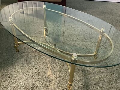 Glass coffee table