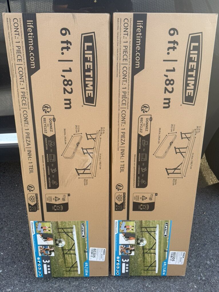 Liftime Foldable Camping Picnic PortAble Benches 2