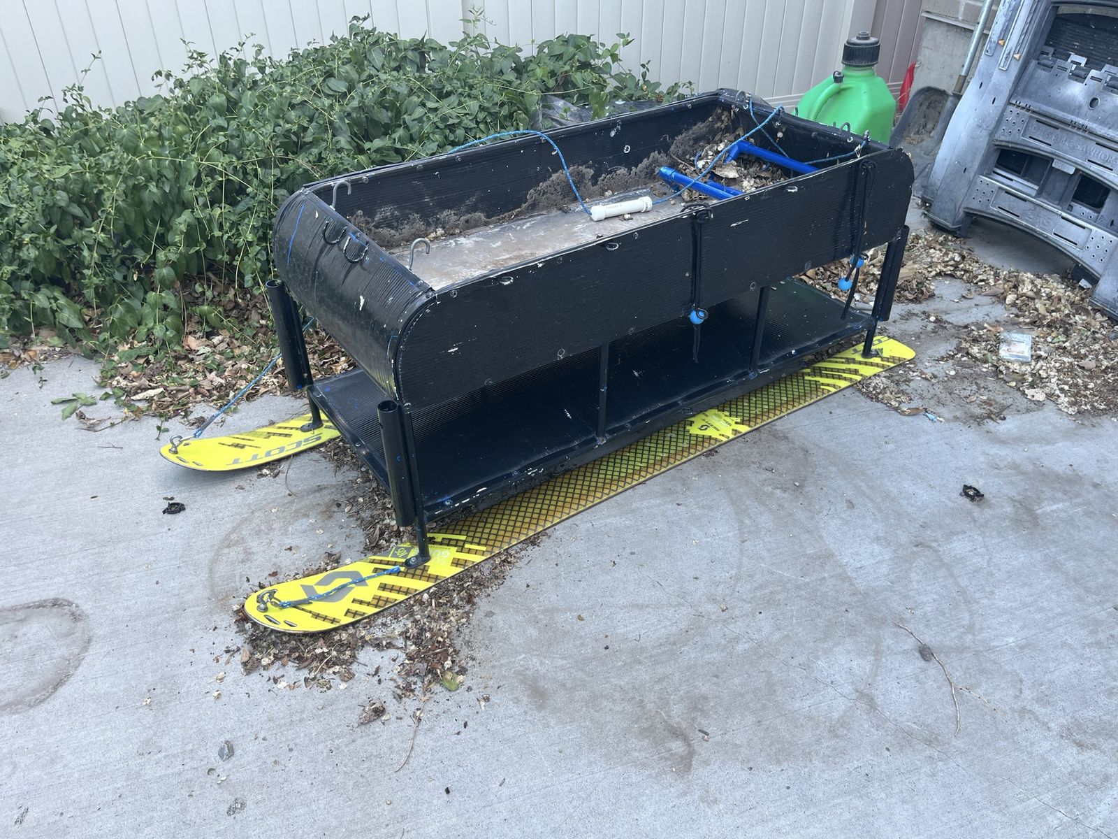 Custom Built Snow Sled/Pulk on Scott Skis - Heavy Duty Cargo Hauler