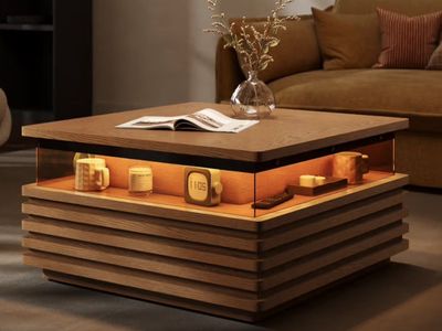 Povison Selene 31 Coffee Table w/LED Display Case