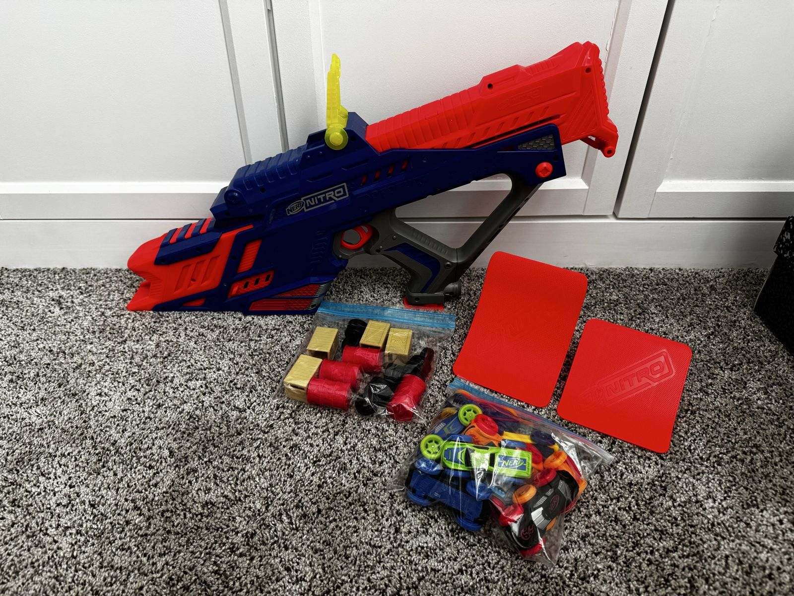 Nerf Nitro Blaster Set with Cars, Obstacles, and Ramps