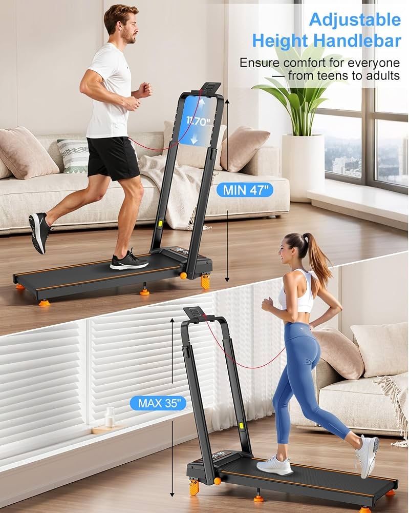 Rayspace Walking Pad with 12% Incline Adjustable Height 3.5HP