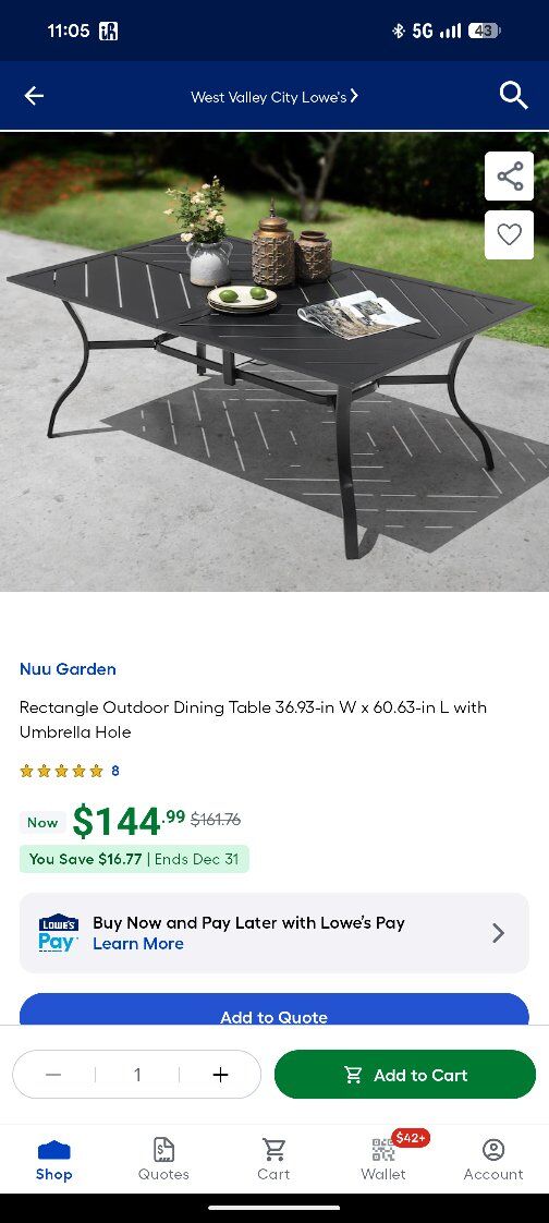 patio table