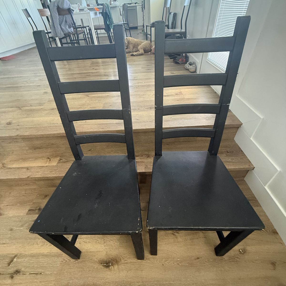 8 solid wood dining room chairs