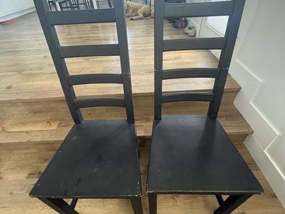 8 solid wood dining room chairs