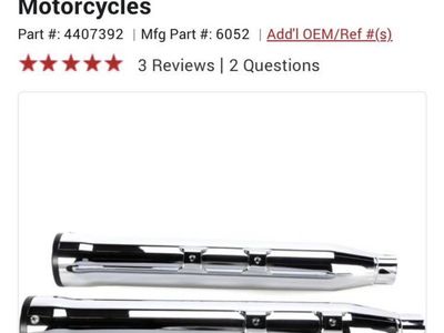 Cobra Chrome 3in Slip-On Mufflers w/ Black Racepro Tips for 07-17 Harley-Davidson Softail 6052