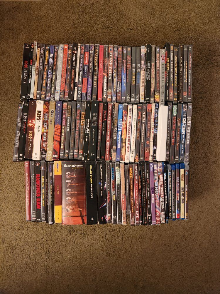 100 Rock Music Concert Documentary DVD Bluray Lot