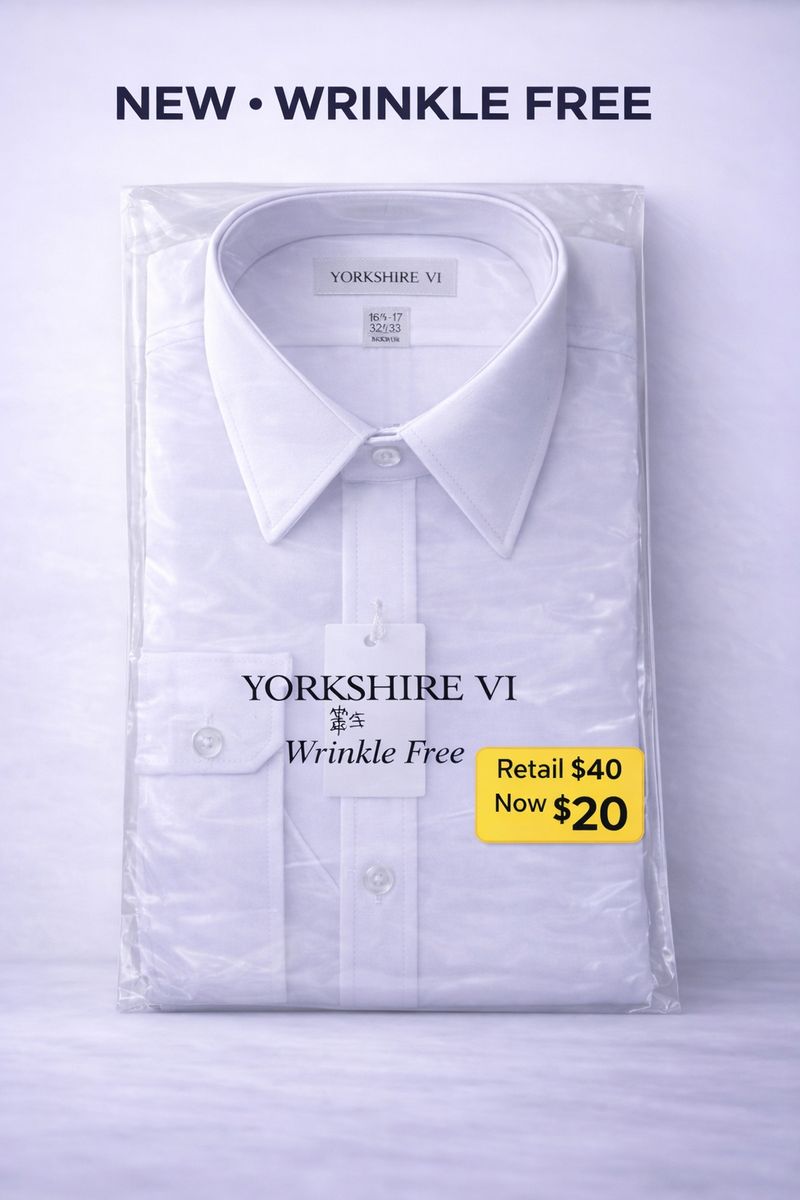 NEW White Dress Shirt – $20 TODAY ONLY