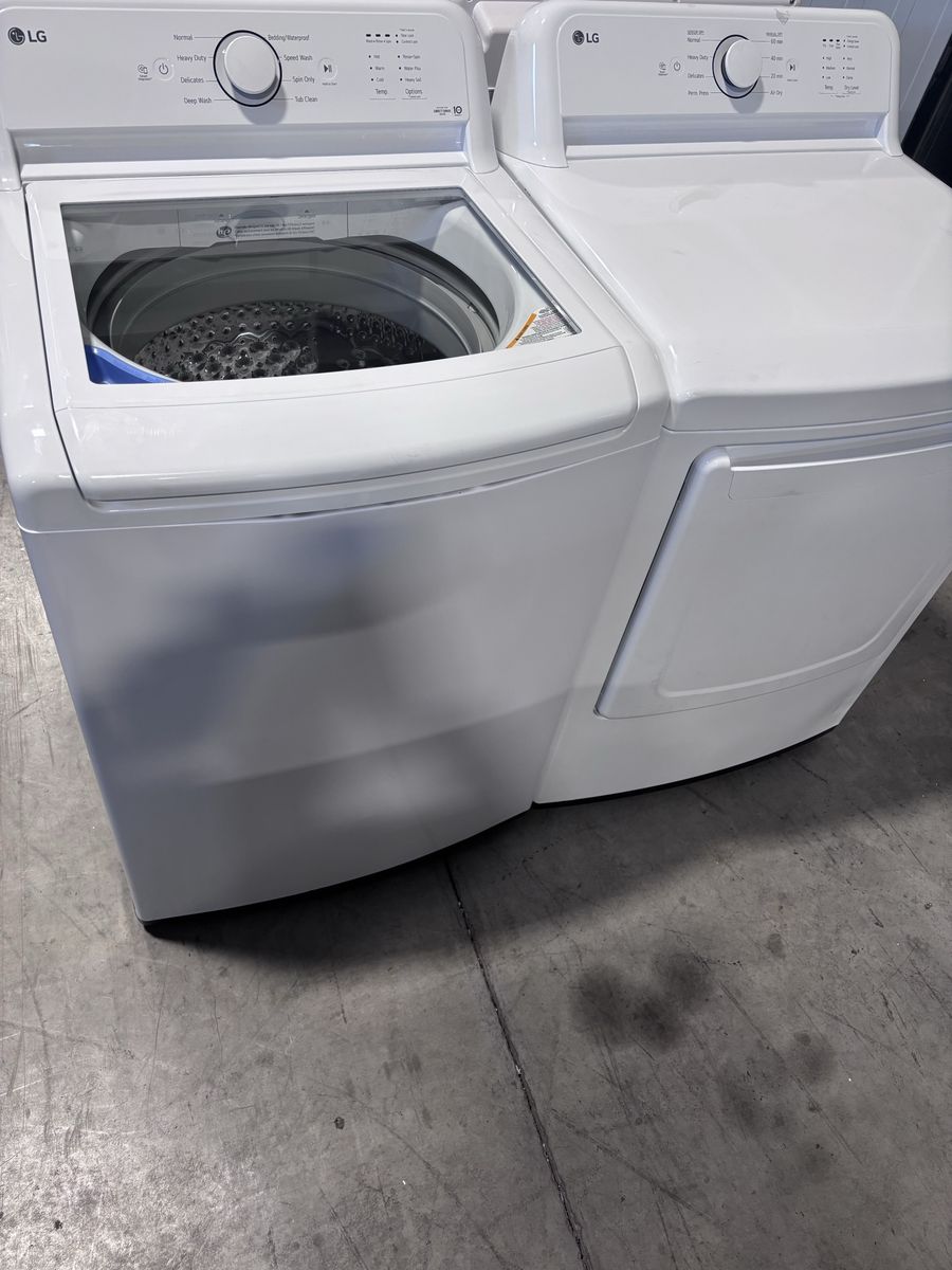 New LG top load washer electric dryer set