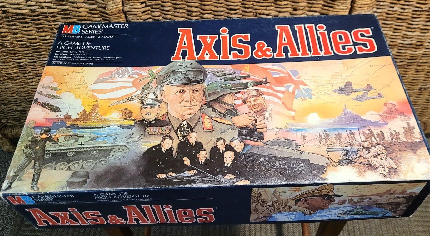 Vintage 1987 Milton Bradley Axis & Allies Gamemaster Series Board Game WWII Complete