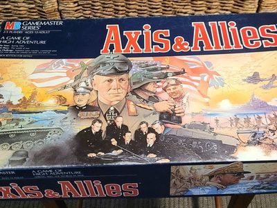 Vintage 1987 Milton Bradley Axis & Allies Gamemaster Series Board Game WWII Complete