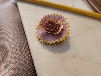 Standard Yellow Wooden Pencil with Sharpened Pencil Shaving Art