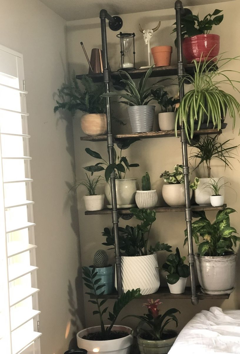 Industrial Pipe Wall-Mount Shelving Unit
