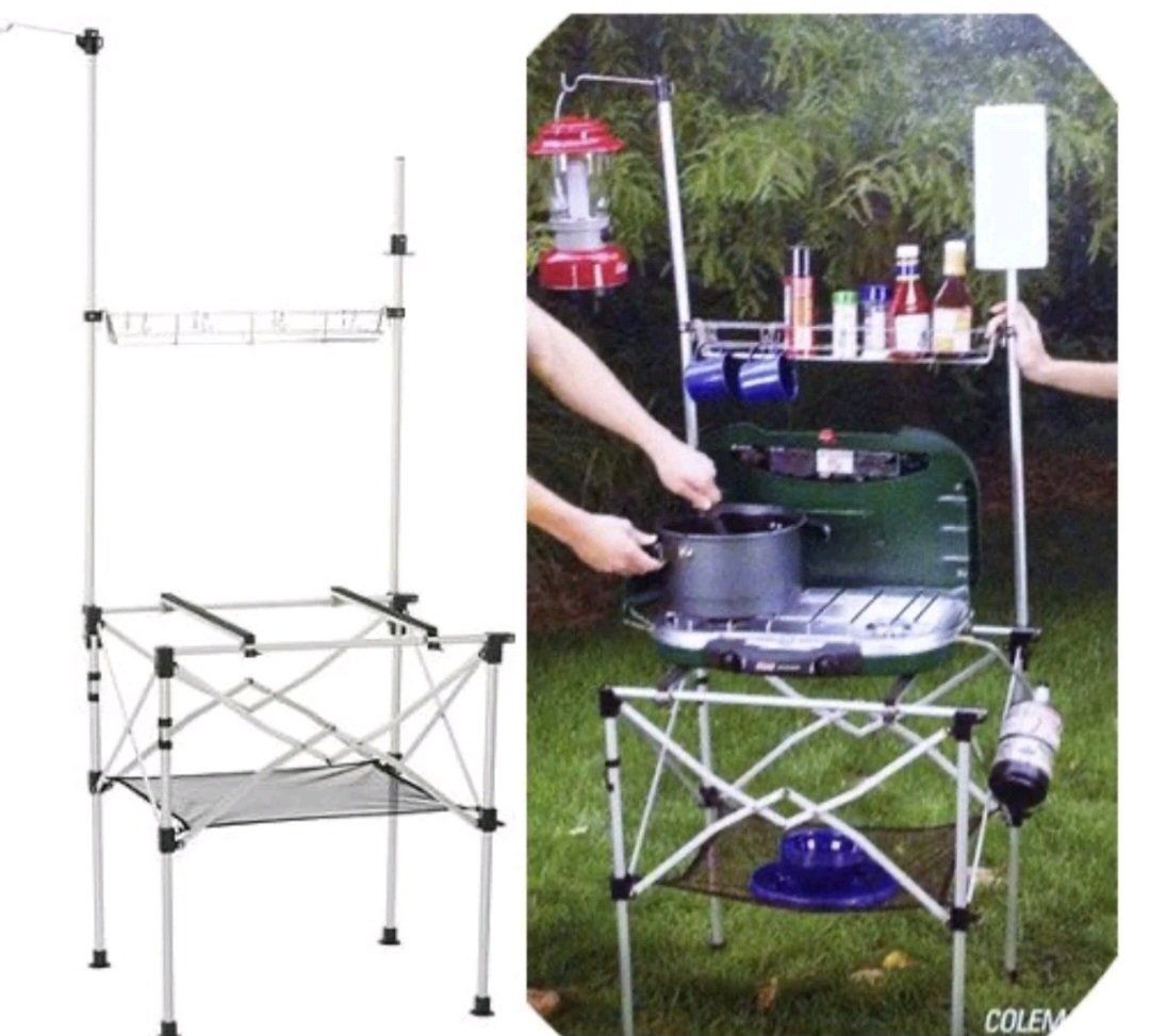 Coleman Deluxe High Stand Multifunctional Folding Aluminum Camp Kitchen