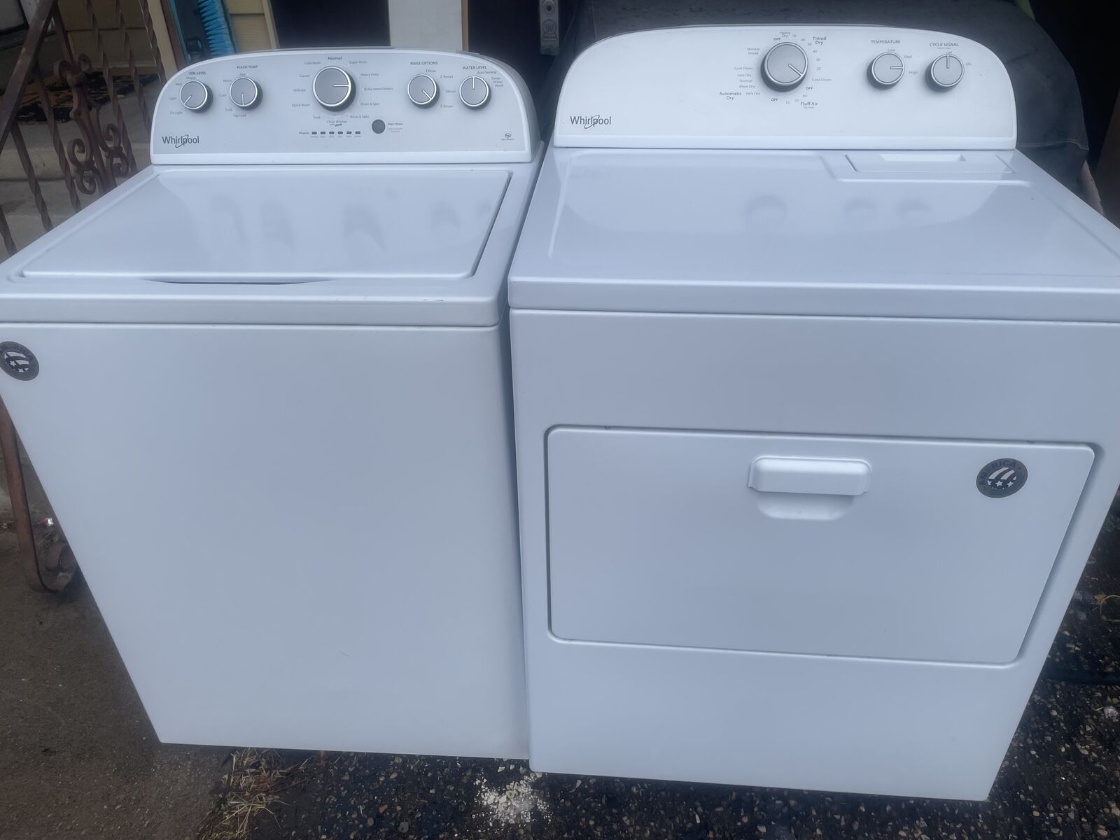 Whirlpool washer and dryer