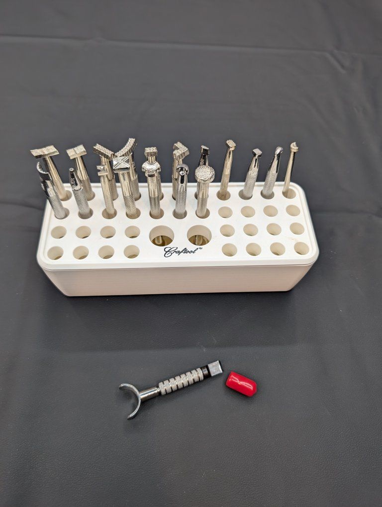 Craftool Leather Stamping Tool Set - 20 Stamps & Swivel Knife - DIY Leather Craft Tooling Kit