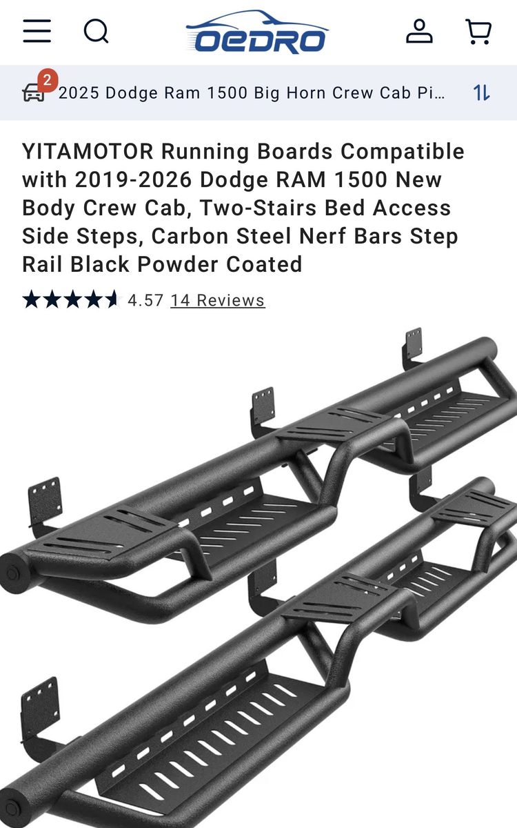 Running boards for Ram 1500 2019-2026