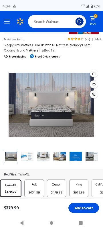 Sleepy's Twin XL Hybrid Mattress like New + Cover