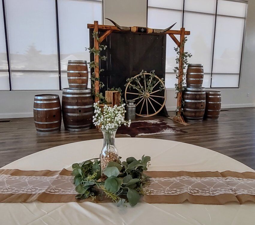 Whiskey and Wine Barrels for parties, wedding, event decor