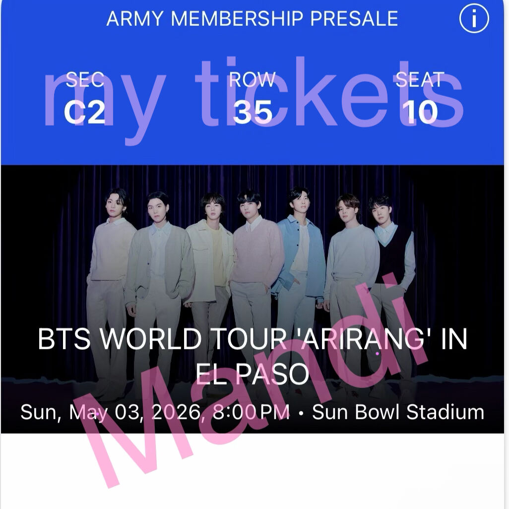 BTS Concert Tickets!