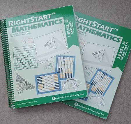 RightStart Mathematics Level D Lesson & Worksheets 2nd Ed. by Joan A. Cotter Ph.D. 2 book set.