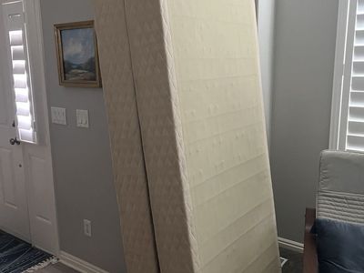 King sized box spring set, king sized metal bed frame