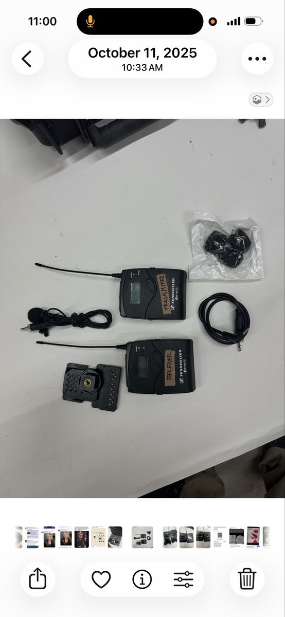 Sennheiser g3 wireless mic transmitter and receiver