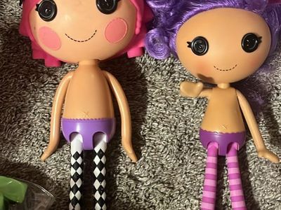 Lalaloopsy Large and Small Hairables Dolls Lot of 2